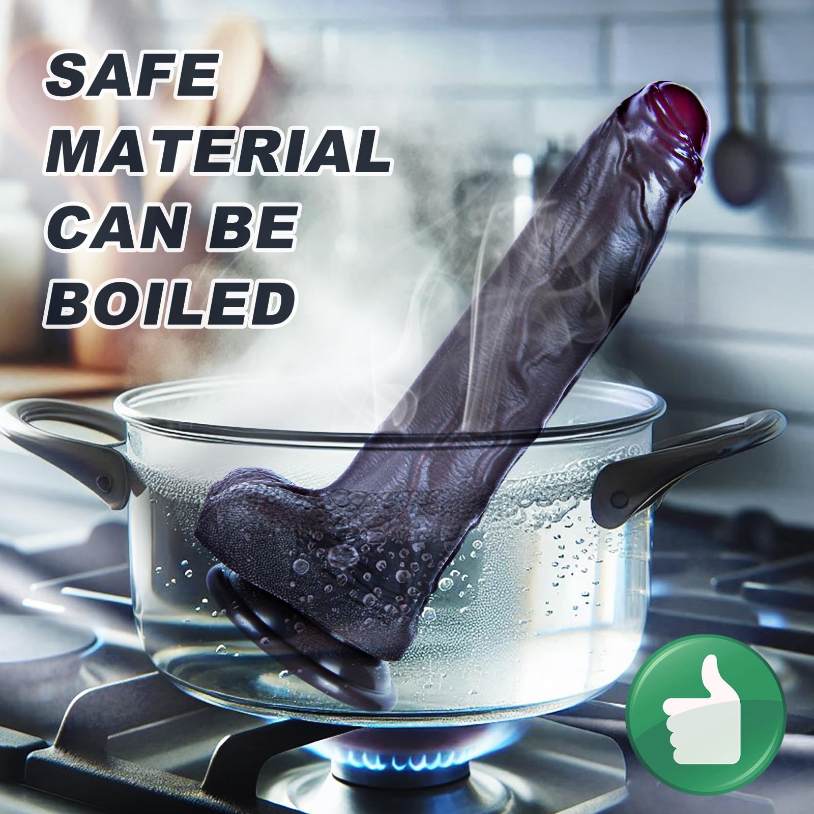 Dildo realistico da 28 cm con prepuzio, nero non circonciso, ventosa potente, silicone a doppia densità, stimola punto G e prostata, lunghezza XXL extra, unisex