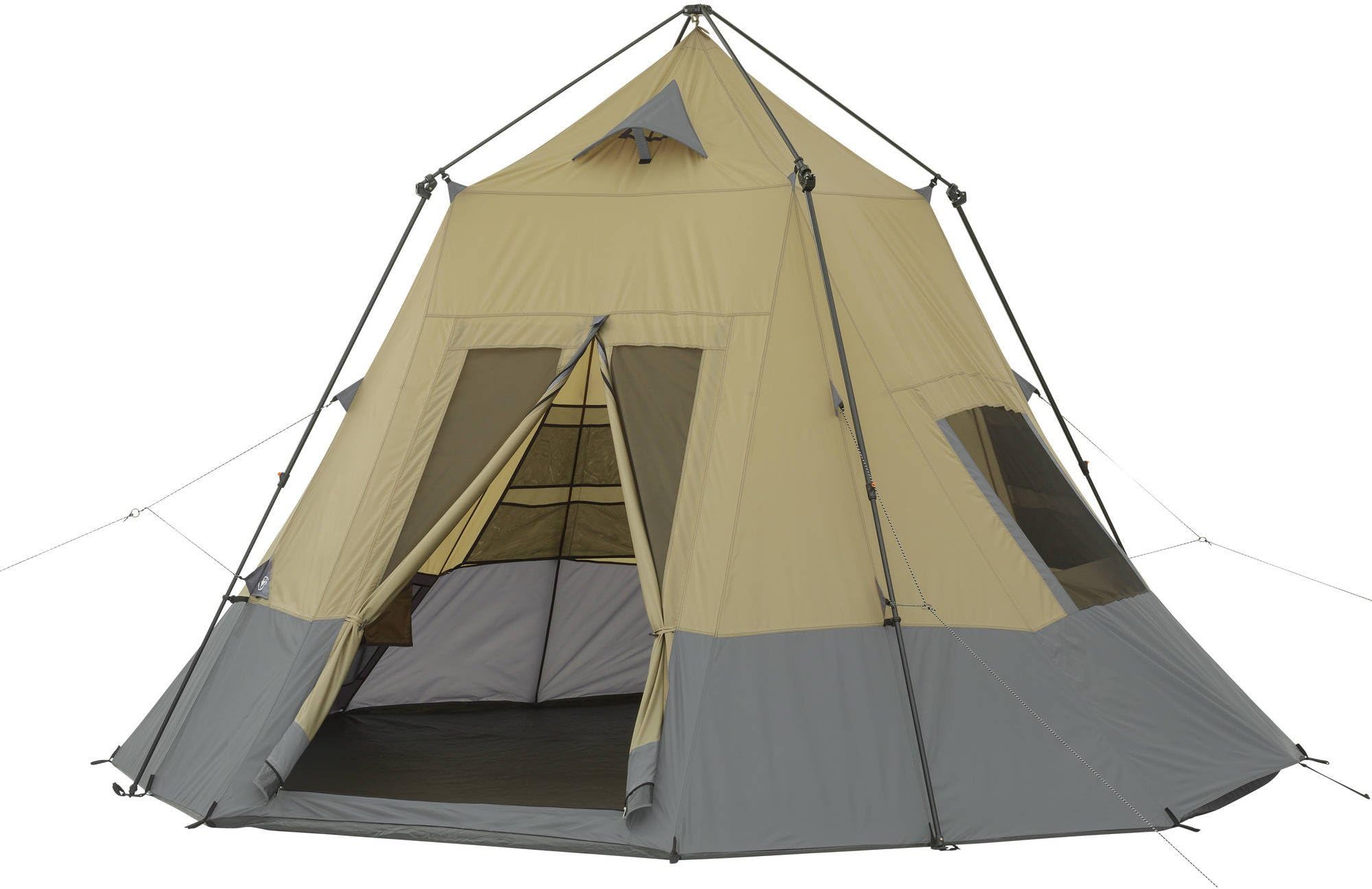 Spacious,Durable and Easy to Set up Ozark Trail 12' x 12' Instant Tepee Tent, No Assembly Required: Poles Pre-attached to Tent,Sleeps 7,Great for Camping,Hiking and other Outdoor Activities