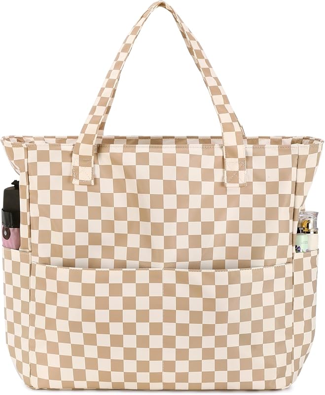 Waterproof Beach Tote Pool Bags for Women Ladies Extra Large Carry On Bag With Wet Compartment for Weekender Travel