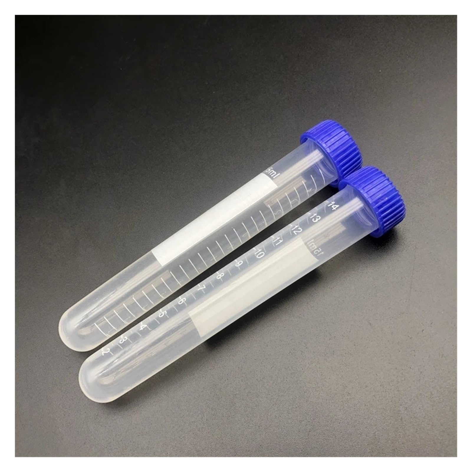 100 Piezas/Lote 15 ml Tubo de centrífuga de plástico Transparente PP Microcentrífuga de Fondo Redondo con tapón de Rosca Viales de Muestra de Prueba de plástico