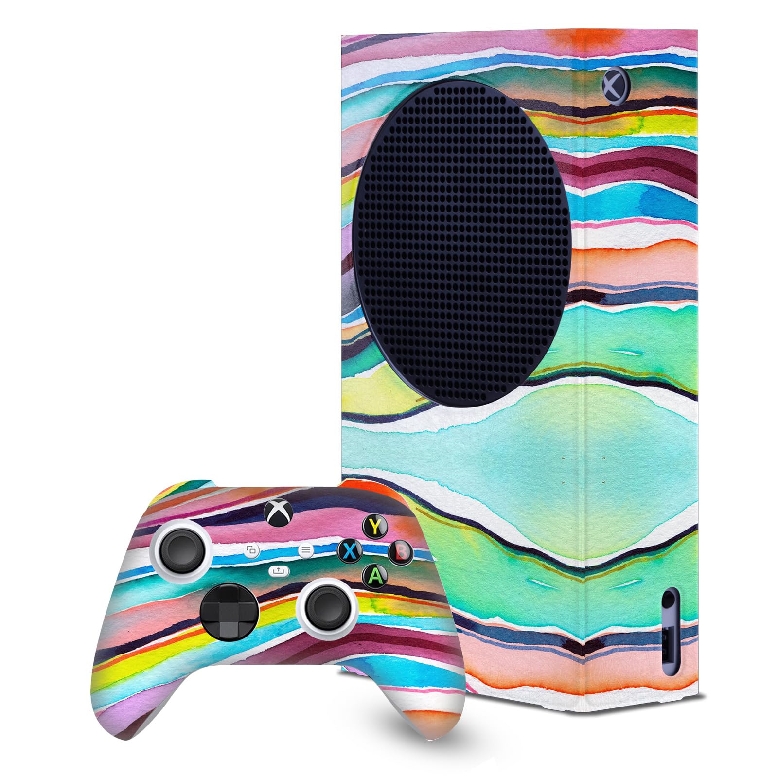 Head Case Designs Sous Licence Officielle Ninola Agate Multi Couches Assortis Enveloppement De Console De Jeu Et Skins Pour Manette compatible avec Xbox Series S Console & Controller Bundle