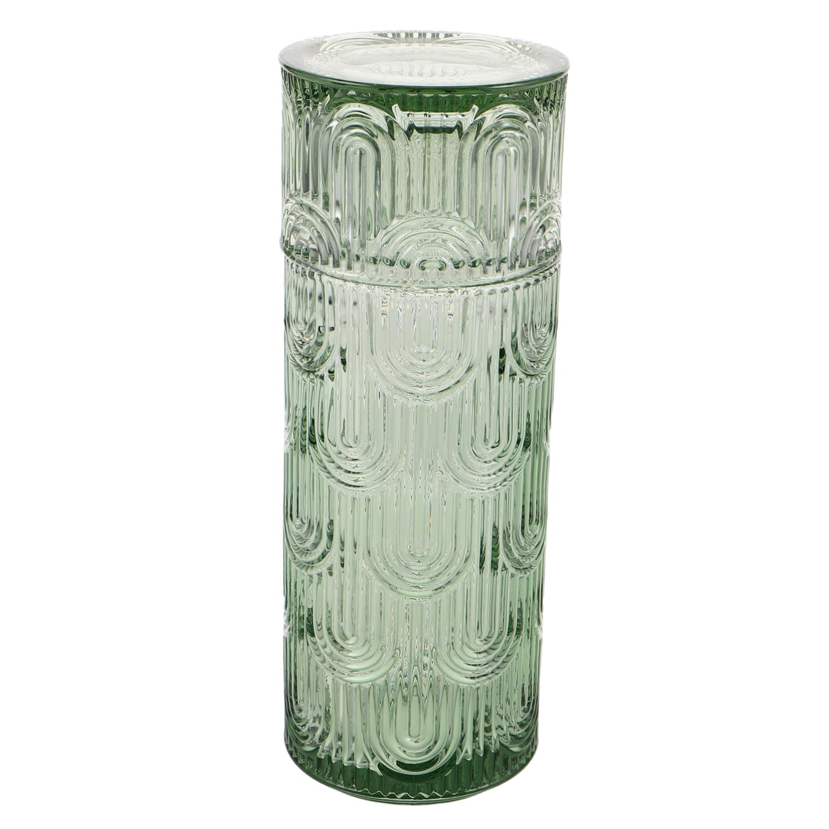 Caraffa Decorativa in Vetro con Tumbler, Set 1 Caraffa 1 Bicchiere