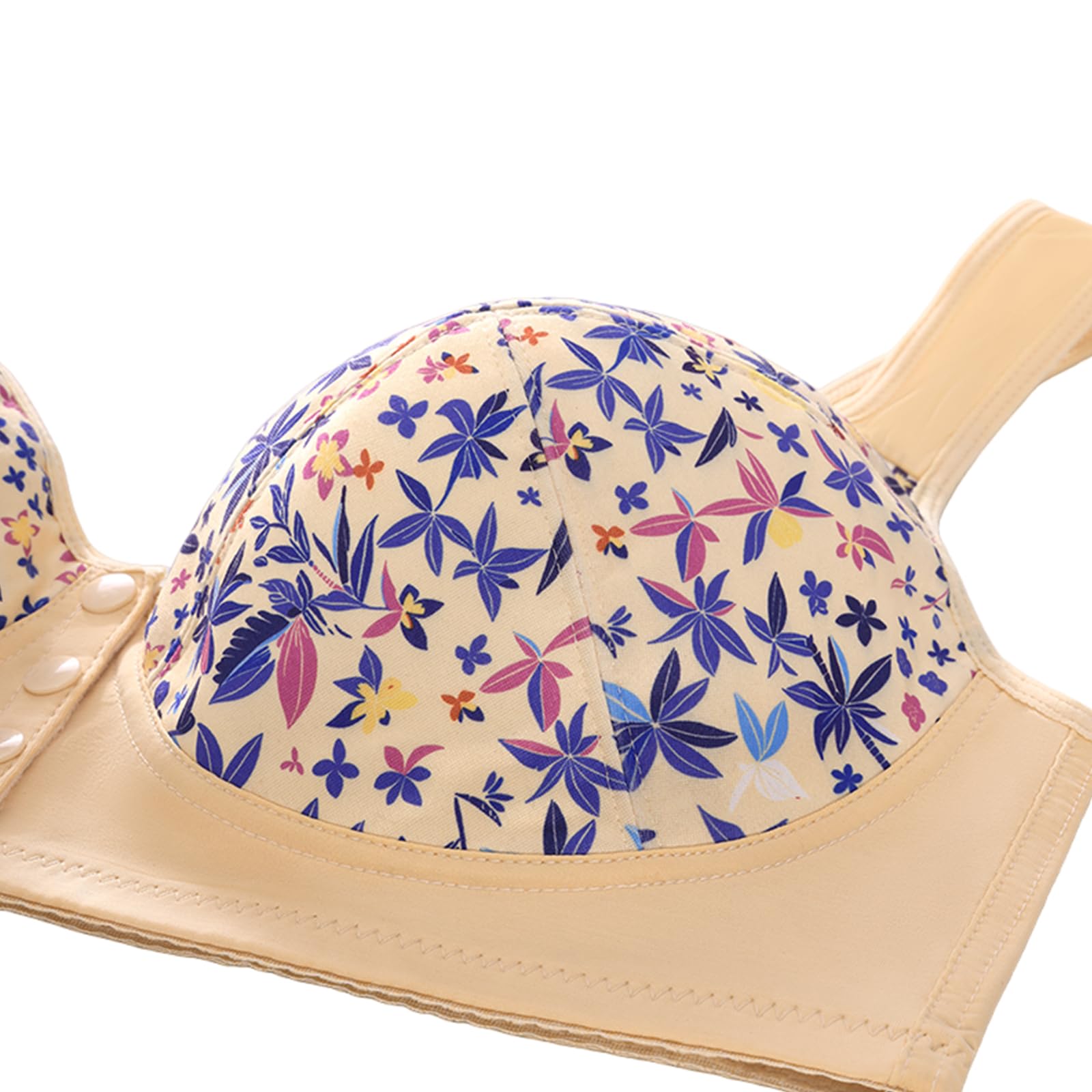 Confezione da 3 Reggiseni Donna Senza Ferretto con Chiusura Frontale A Bottoni, Reggiseno Comodo Che Sostiene Morbido per Seno Abbondante Taglie Forti Curvy Lingerie Intima