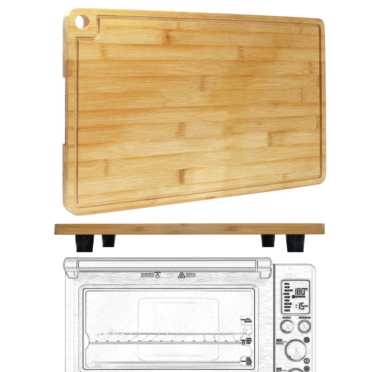 laffeya Counter Top Chopping Board, Cutting Board for Ninja Flip Air Fryer SP101 SP201 SP301 SP351 DCT401 DCT402 DCT451