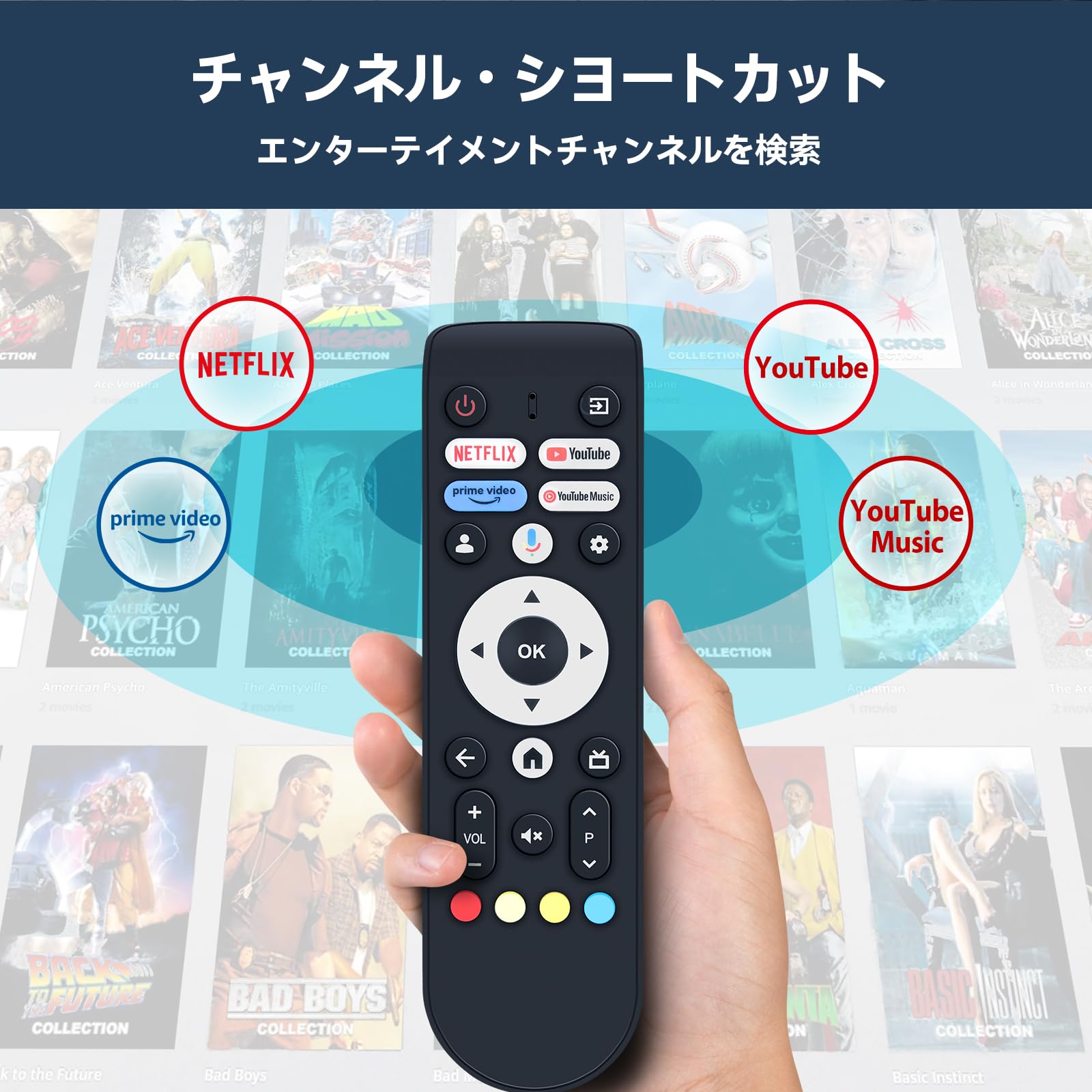 Amazon.co.jp: テレビリモコン for FPD チューナーレステレビ用 4k 