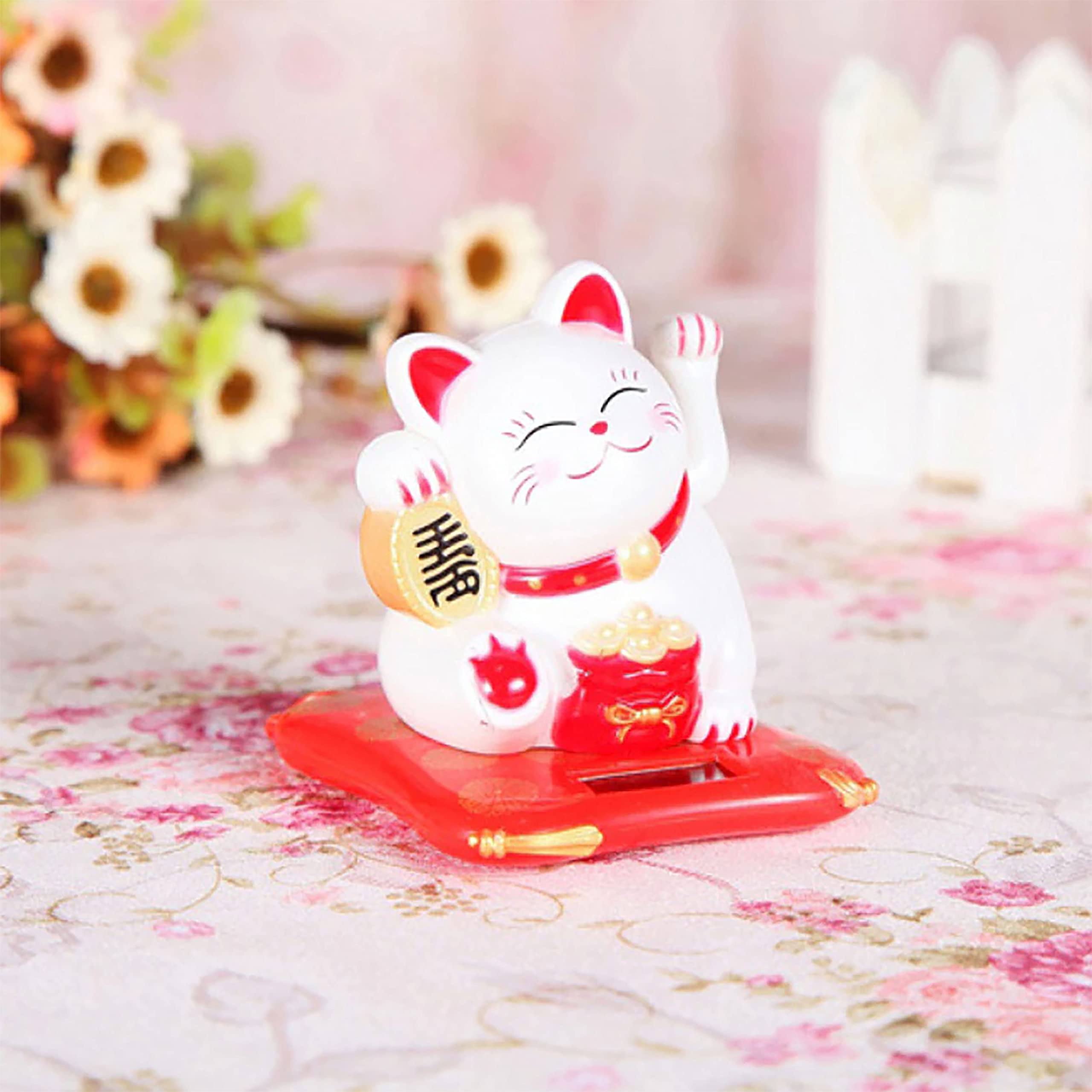 Lucky Cat Solar Maneki Neko - Bring Wealth & Good Fortune -3 Lucky Cat Solar Maneki Neko - Bring Wealth & Good Fortune -3
