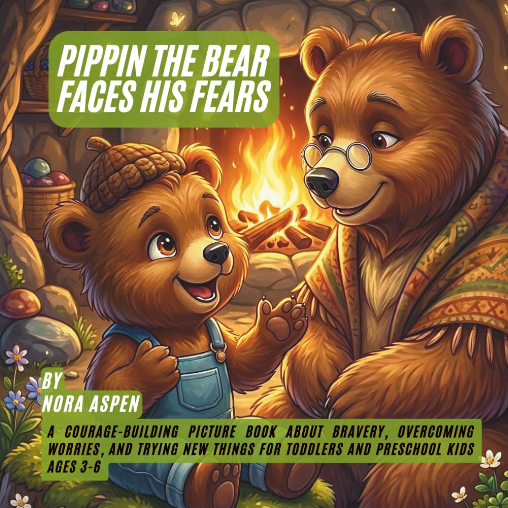 PIPPIN THE BEAR FACES HIS FEARS: A Courage-Building Picture Book About Bravery, Overcoming Worries, and Trying New Things for Toddlers and Preschool Kids Ages 3-6
