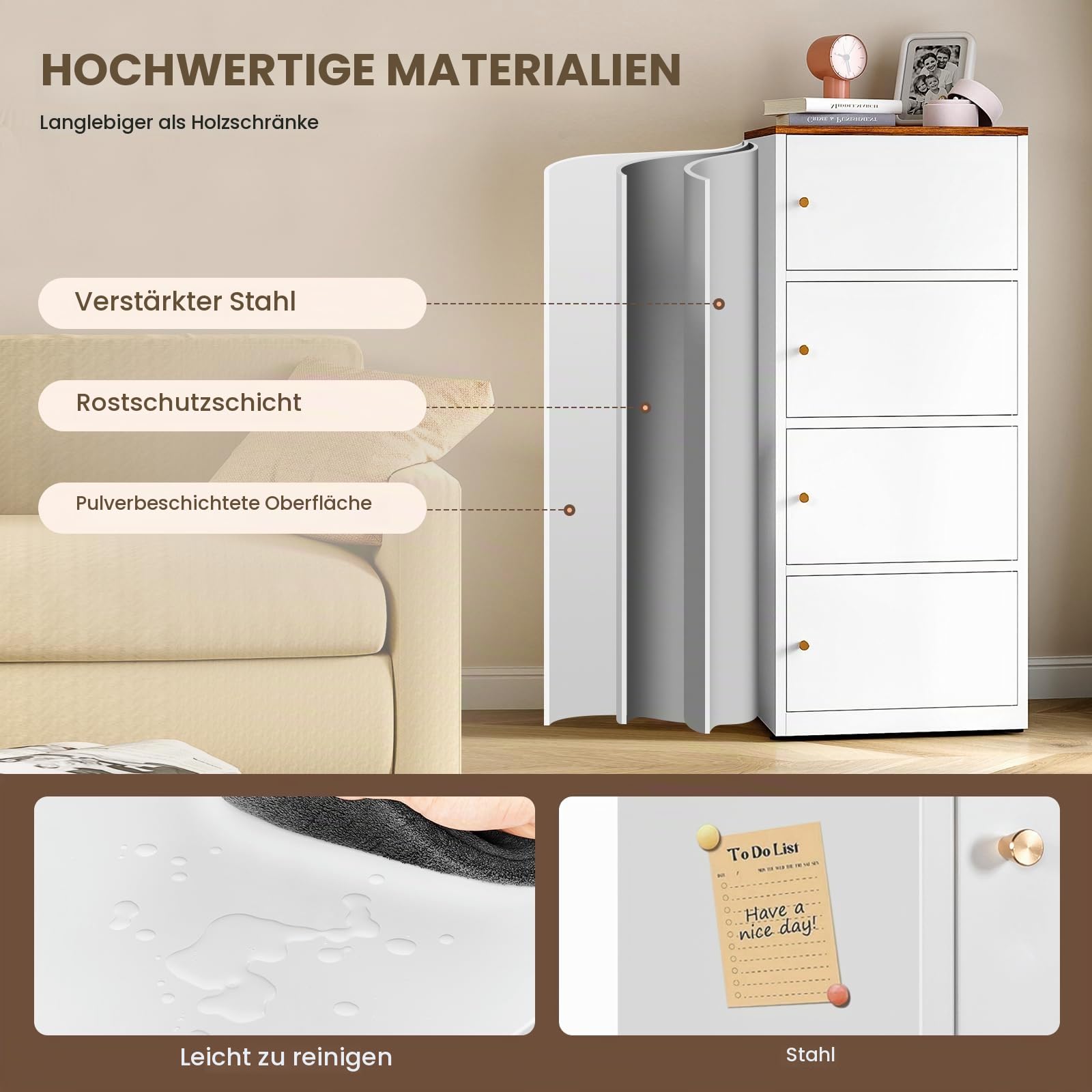 Sightlife Metall Kommode Sideboard Metallschrank Hochschrank Vorratsschrank Regalschrank Aufbewahrungsschrank Aktenschrank Highboard Allzweckschrank Mehrzweckschrank Hochschrank Schmaler