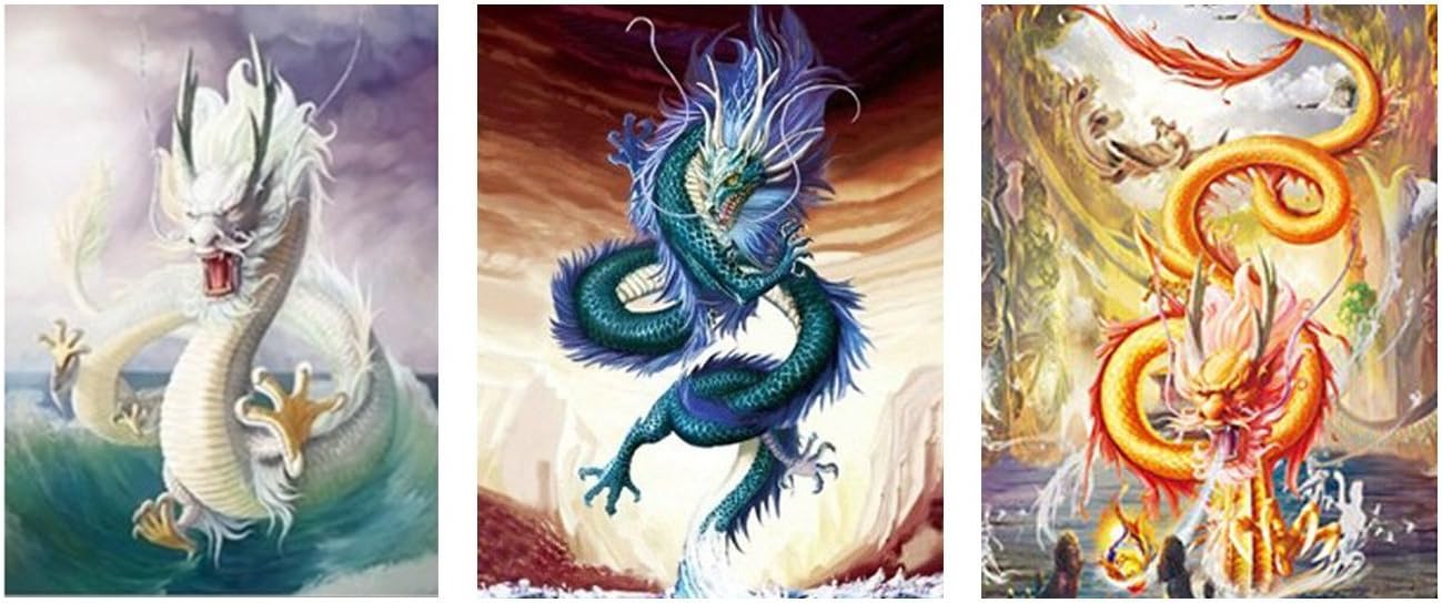 ASIAN DRAGONS FRAMED Wall Art-Lenticular Technology Causes The Artwork To Flip-MULTIPLE PICTURES IN ONE-HOLOGRAM Type Images Change-MESMERIZING HOLOGRAPHIC Optical Illusions By THOSE FLIPPING PICTURES