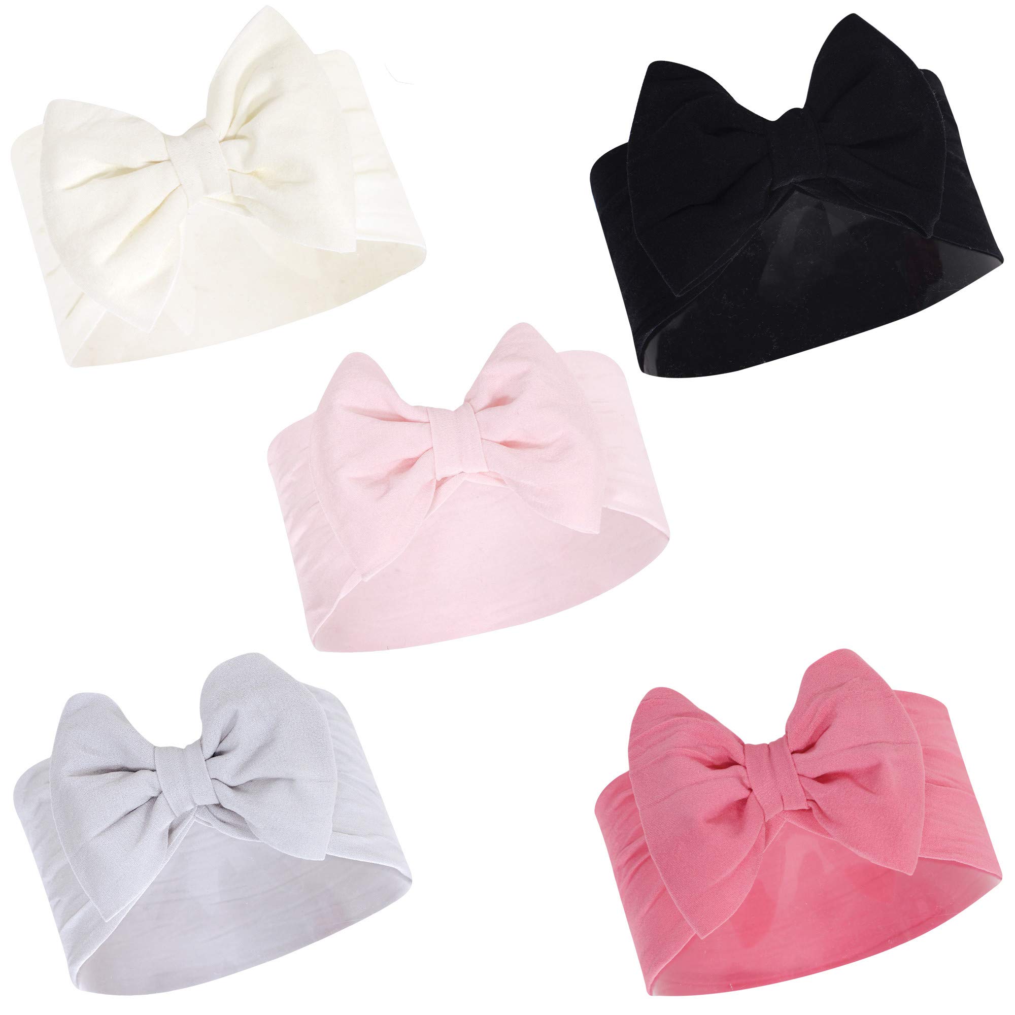 Hudson Baby Cotton and Synthetic Headbands, Size 0-24 Months