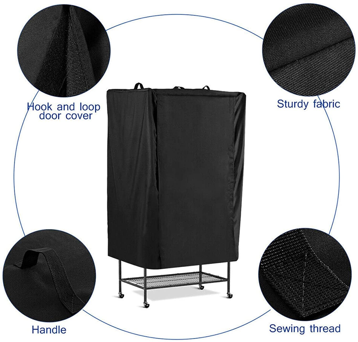 Vogelkäfig-Abdeckung, wasserdicht, multifunktional, Sonnenschutz, Papageien-Käfig, Haustierzubehör, staubdicht, mit Reißverschluss, Anti-UV, langlebig, atmungsaktiv, gestrickt, Papageienschutz