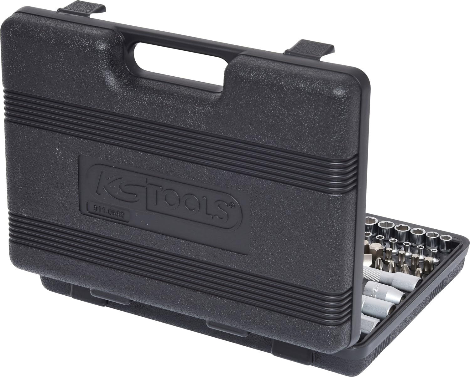 KS Tools 911.0682 Zestaw kluczy nasadowych,82-szt, 1/4"+1/2"