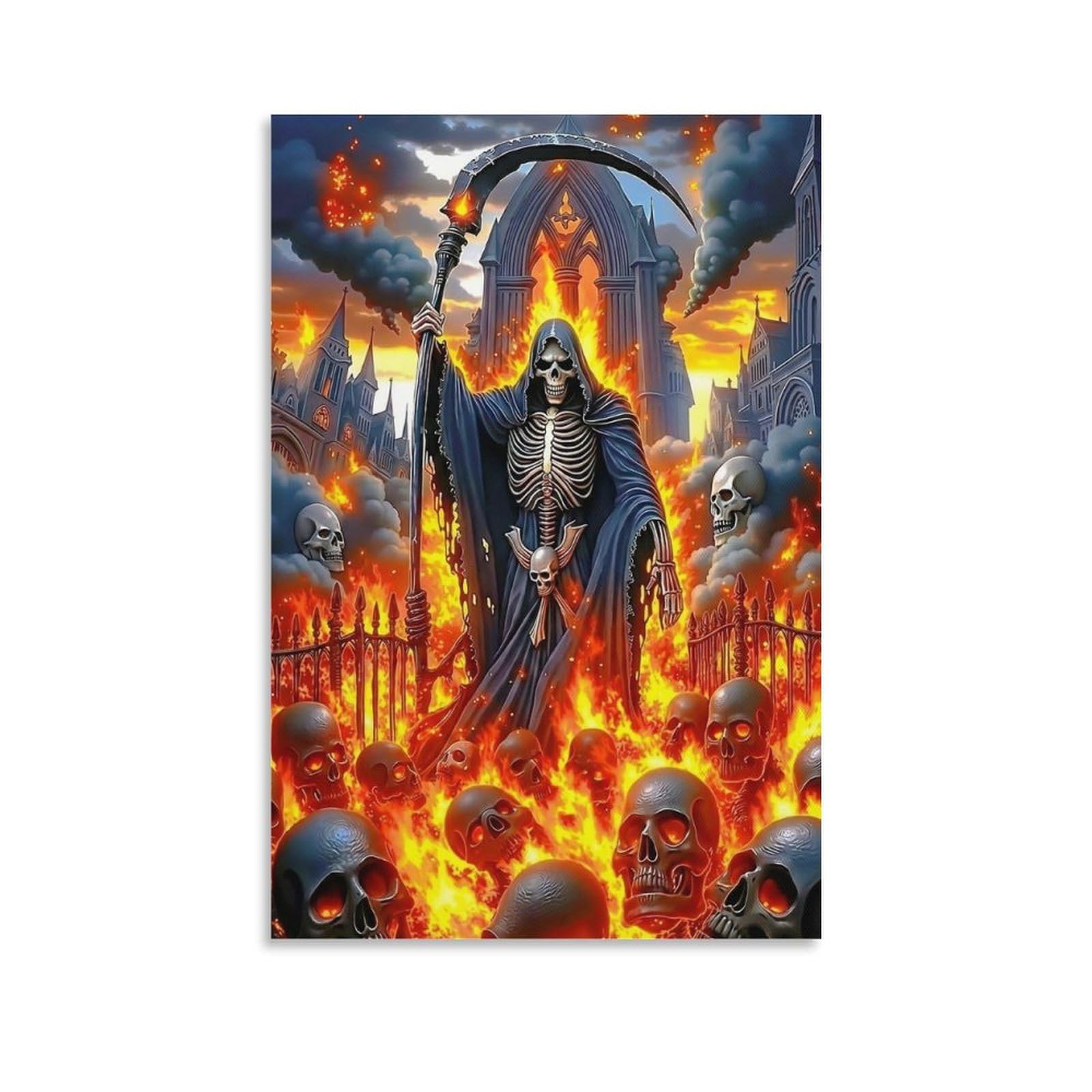 DHBANEIOK Death Reaper Fantasy_1 Wall Decor Poster Giclee Canvas Prints Modern Wall Art Picture Wall Hanging for Home Decorations 16x24inch(40x60cm)