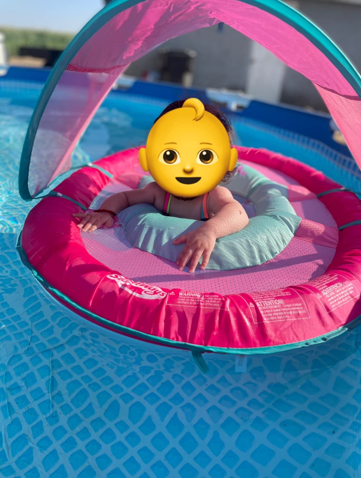 5/mo Finance SwimWays Baby Spring Float Sun Canopy Pink Mermaid Unicorn Buy Now, Pay Later