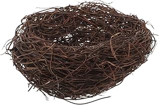 BUTIFULSIC Ninho de pássaro de ratã jaula para pajaros periquitos Decoração de papagaio Gaiolas de pássaros para calopsitas Ninho de pássaro natural ninho de pássaro de páscoa ninho de pássaro decoração micro ornamento de paisagem