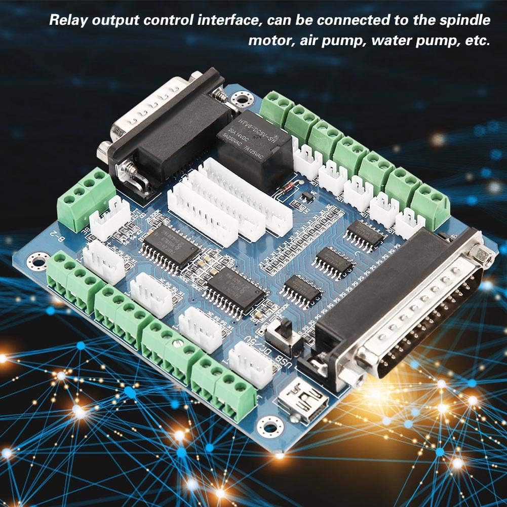 ZJchao 5-Axis CNC Stepper Motor Driver Controller LPT Board Interface Board