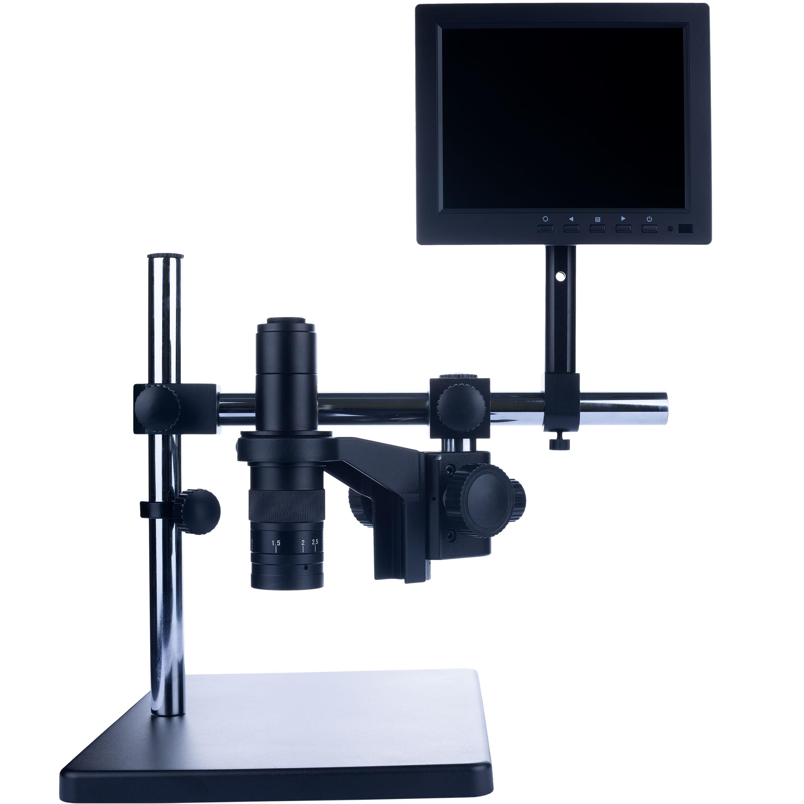 Rosfix Microscopio Digitale Earth Pro MCEP-0.5X-PZRR – Zoom 7–45x, Braccio Regolabile, C-Mount | Ottica Professionale 3D | Elettronica, Biologia, Gioielleria | Microscopio Professionale