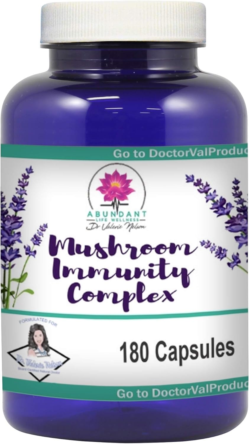 Mushroom Immunity - 180 Caps With Maitake, Shitake, Reishi, Astragalus, Dandelion & Beta Glucan - Intense Immune Support