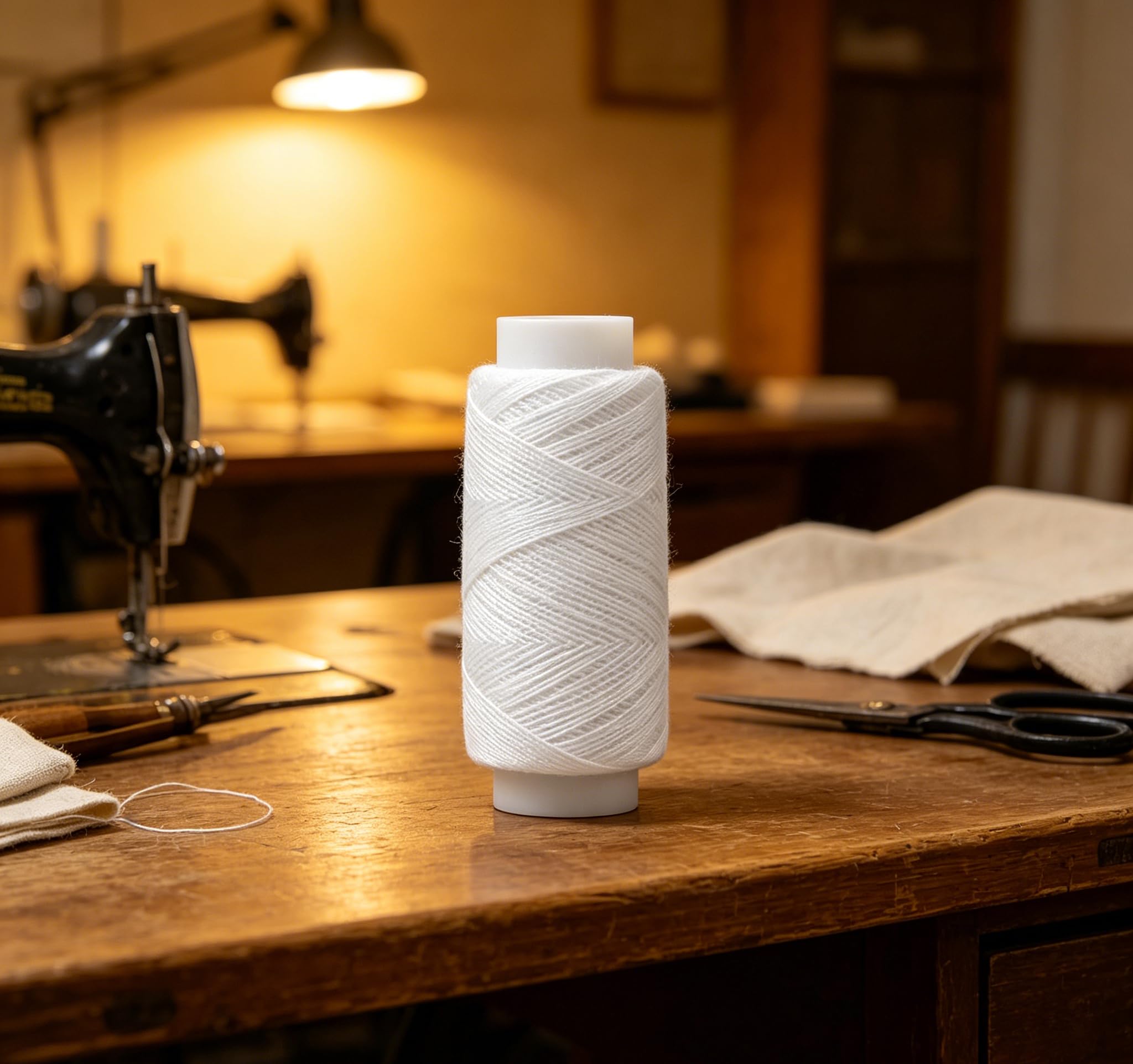 1 hilo de coser extrafuerte de poliéster, con hilo de coser para manualidades de cuero, color blanco