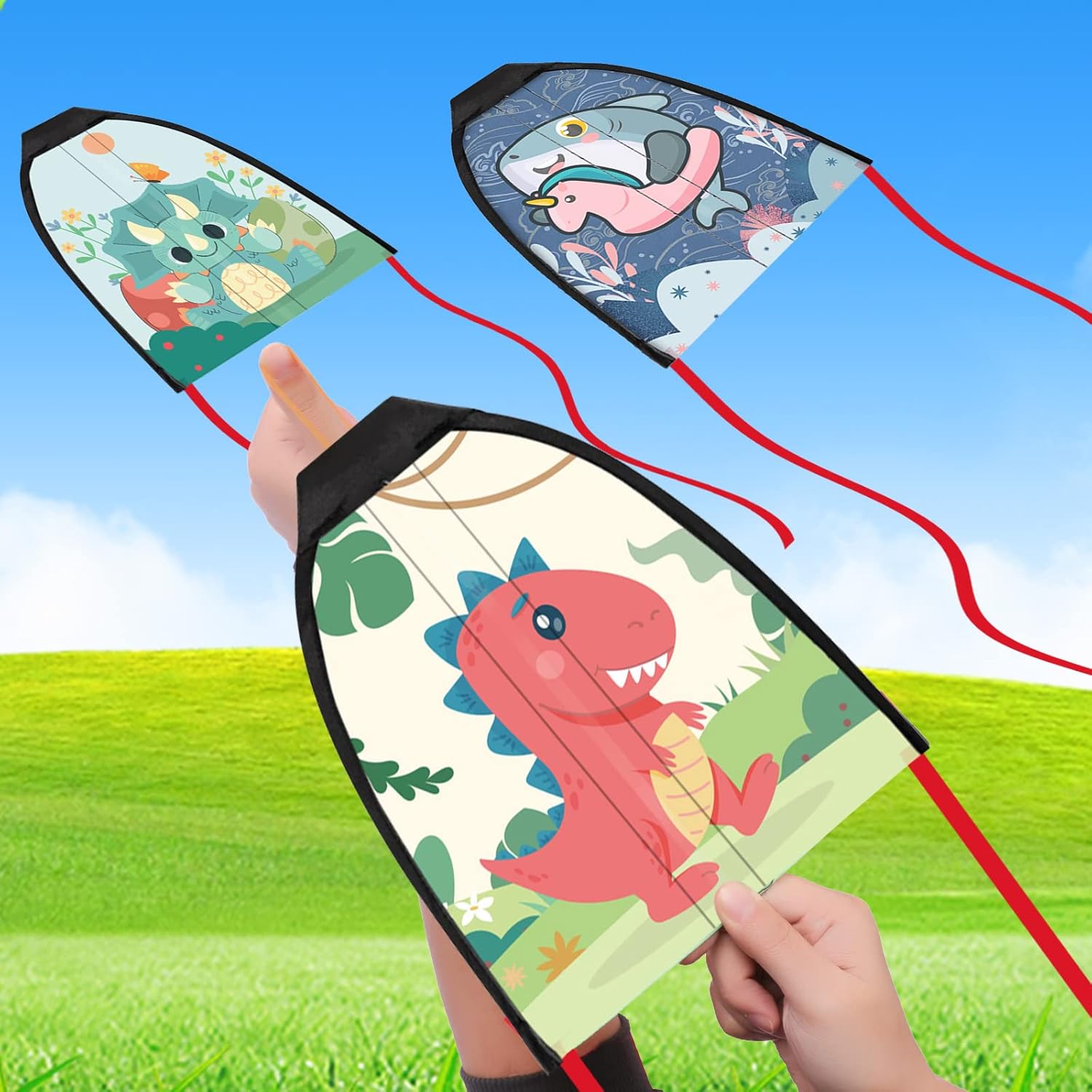 LEDORR 3Pcs Children's Thumb Ejection Kite, Mini Slingshot