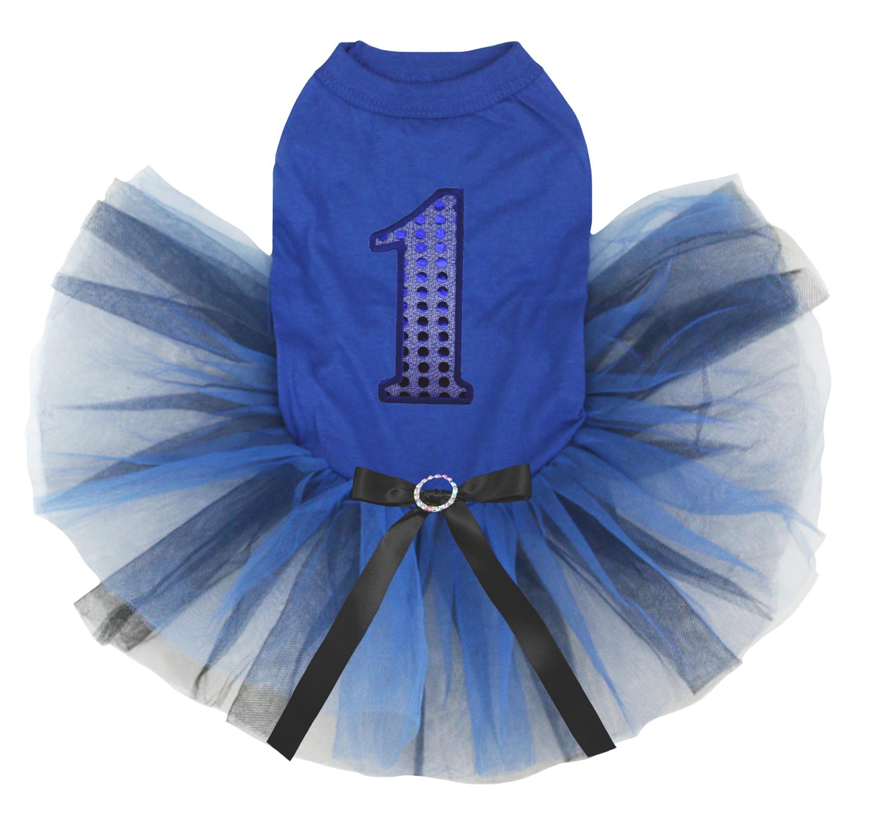 Robe pour chiot taille L vêtement de fête bleu à sequins pour jeune chien de taille moyenne
