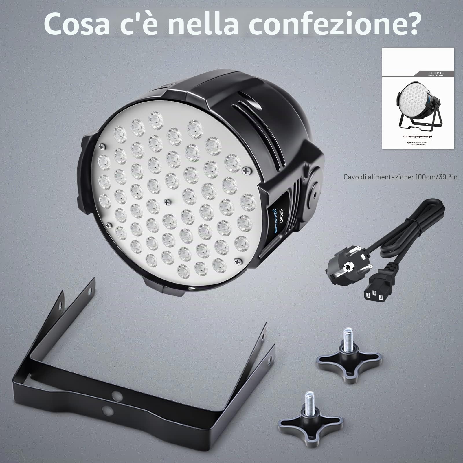BETOPPER 180W RGB Fari Led Par DMX Luci dj Discoteca Strobe Luce Testa da Palco Effetti Faro per Club Bar Matrimonio Halloween Party