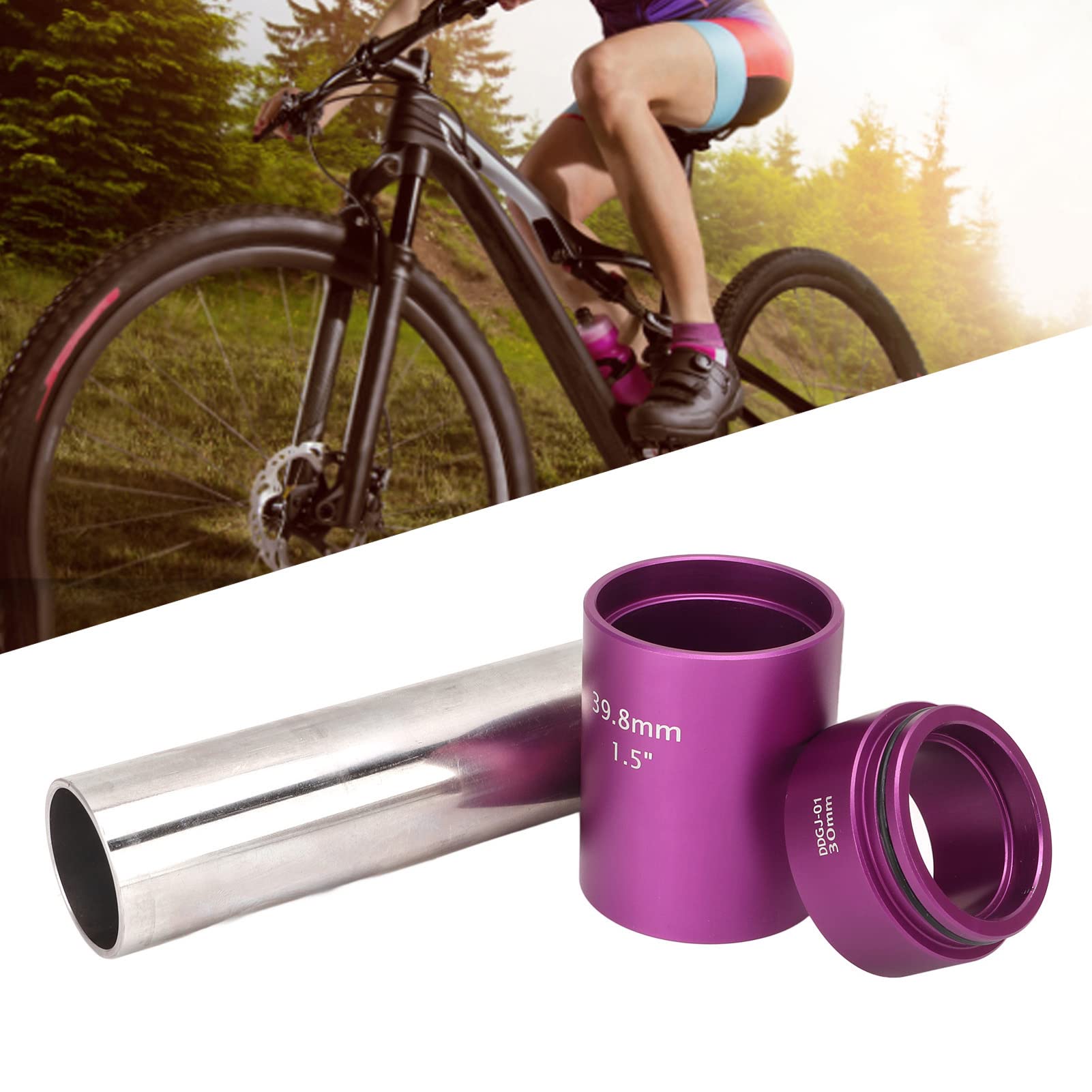 Kit Setter Forcella Anteriore Bici, Kit Serie Sterzo Bici in Lega di Alluminio in Acciaio Inossidabile 304, Lavorazione CNC Corona Race Impostazione Strumento BB per Mountain Bike, Bici da Strada