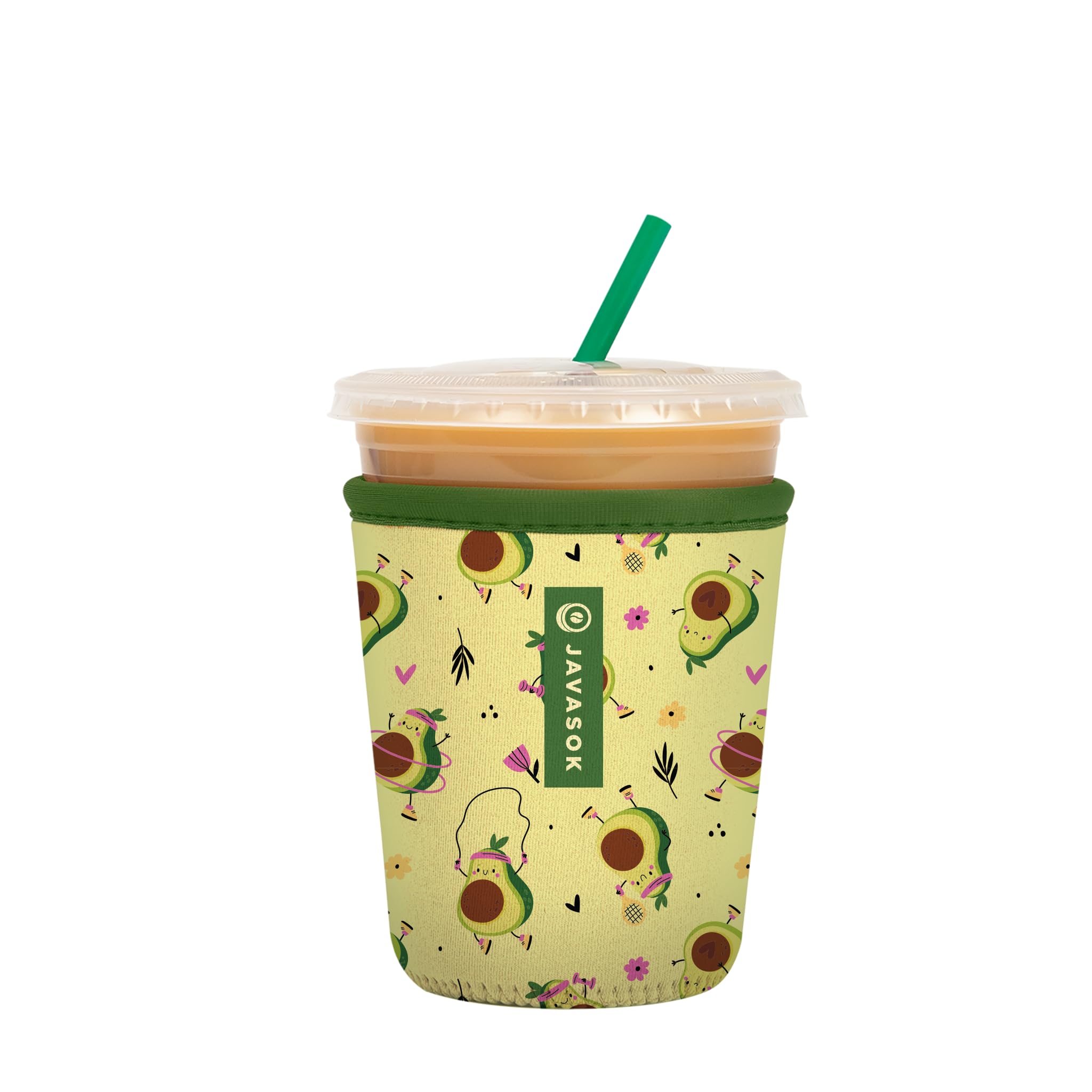 Sok It JavaSok Iced Coffee &amp; Cold Soda Insulated Neoprene Cup Sleeve (Get Movin', Small: 16-20oz)