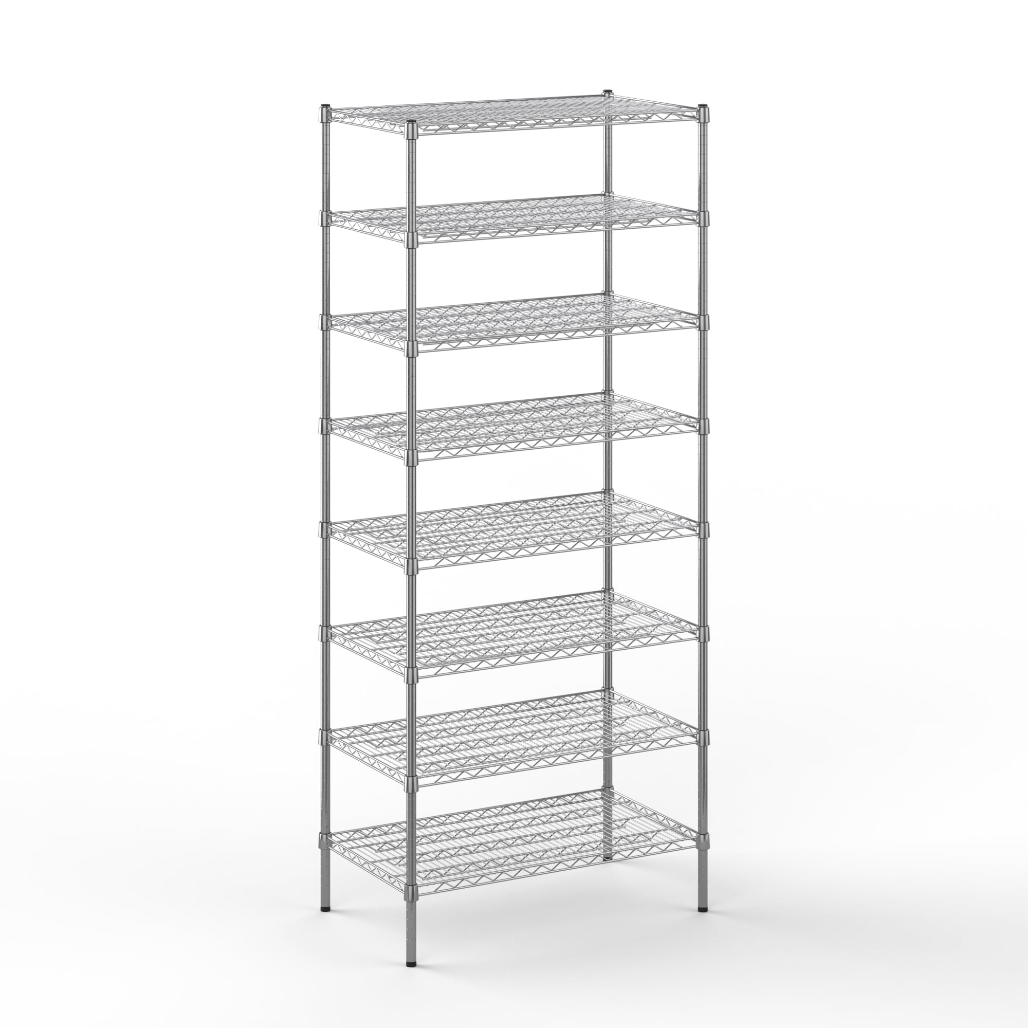 21" Deep x 36" Wide x 86" Height Wire Shelving Kit | 8-Tier | NSF Commercial Storage Rack Unit