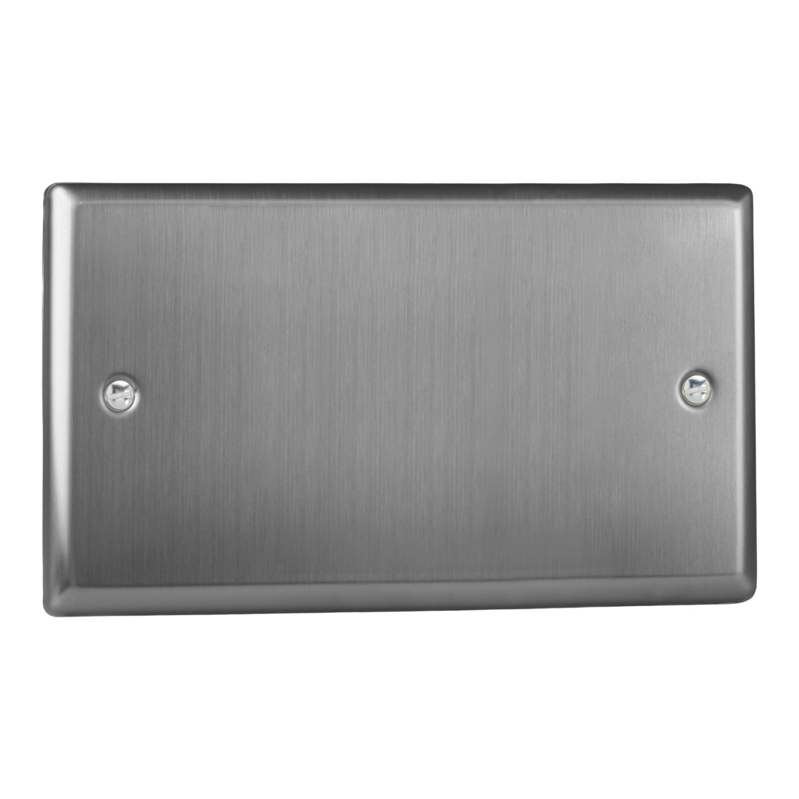 Varilight Double Blank Plate - Classic Brushed Steel, XTDB — image 1