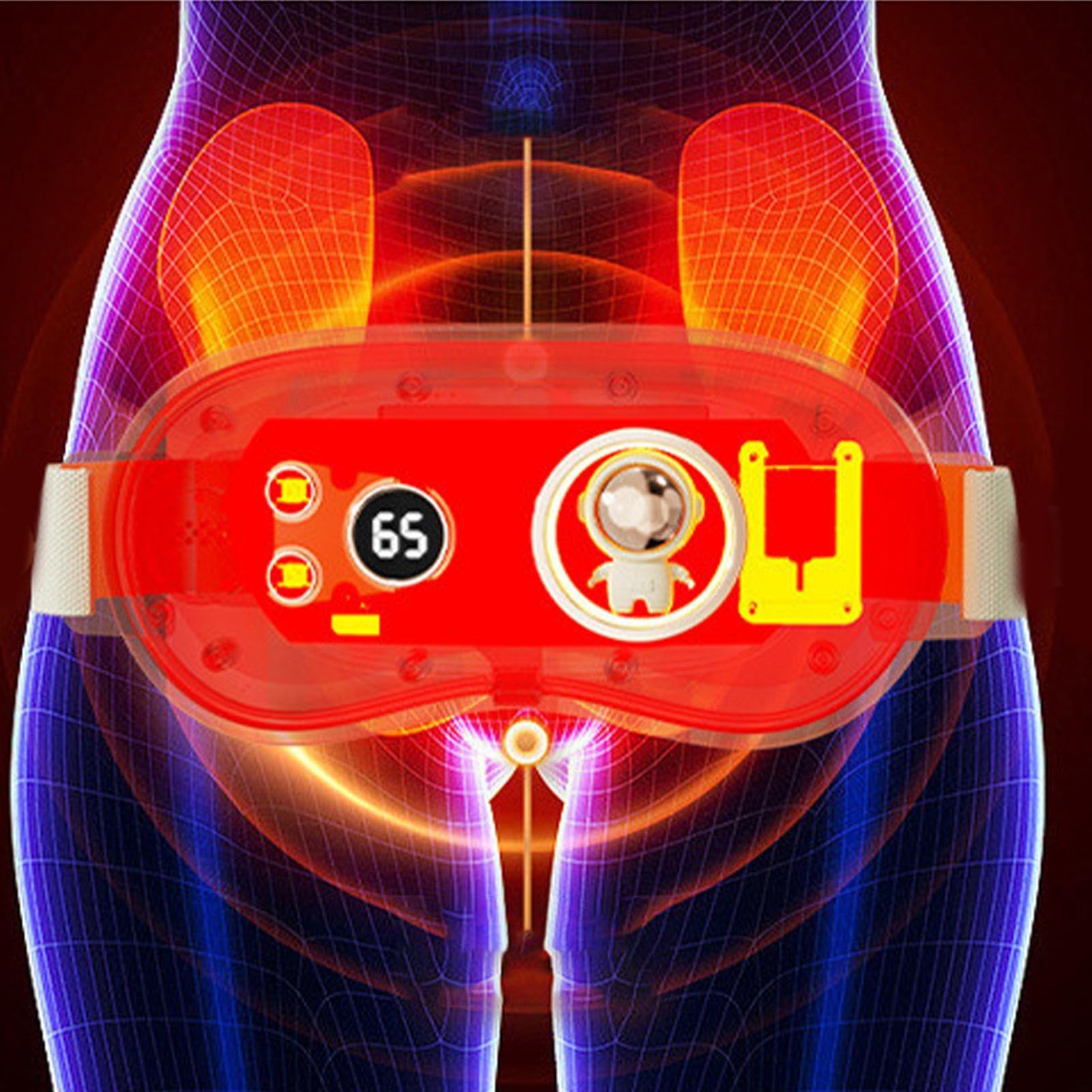 Portable Heating Pad for Period Cramps, 3 Modes Wearable Heating Pad, Cordless Heating Pad Belt, LED Display Heating Pad for Women, Heating Pad for Menstrual Cramps