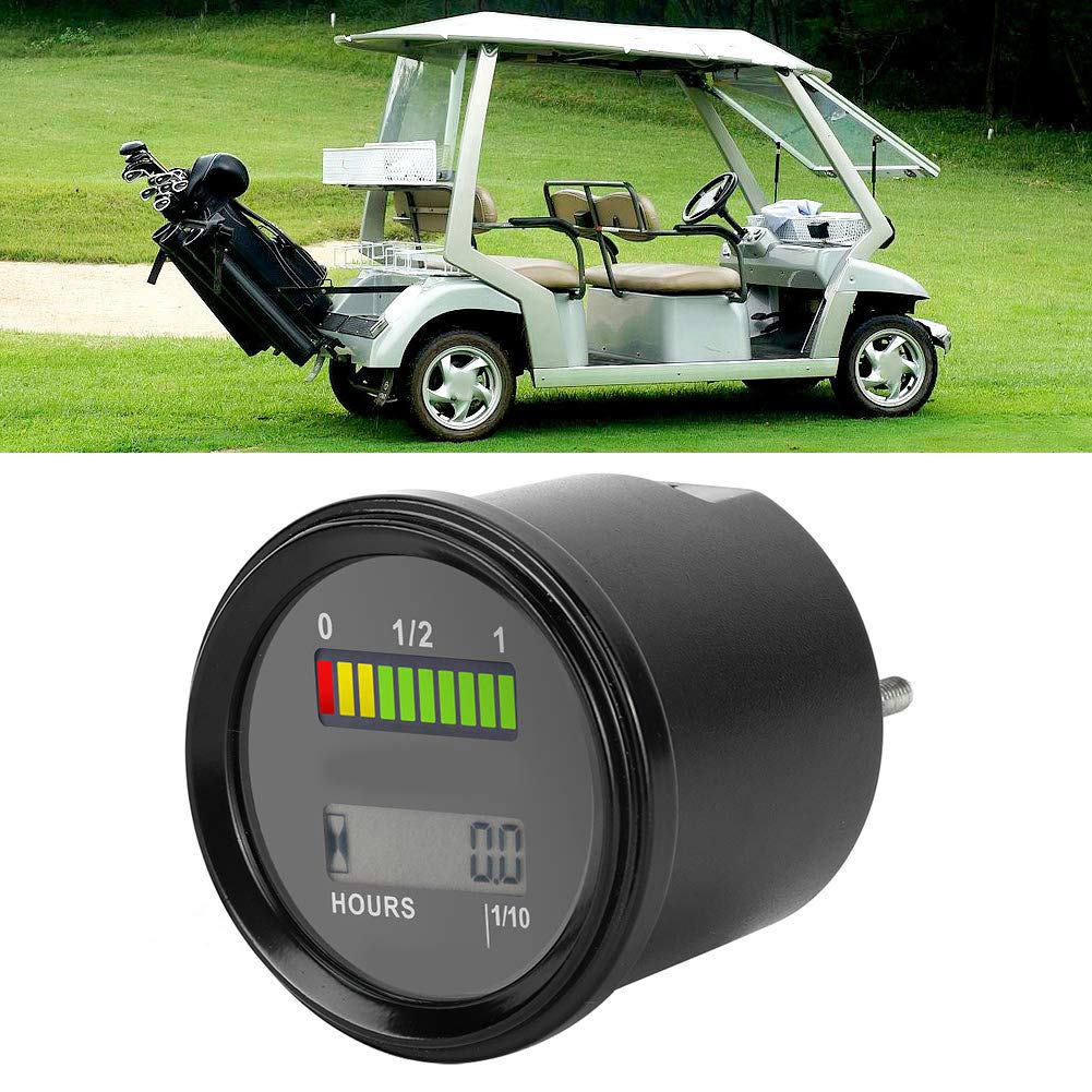 Miernik akumulatora Wskaźnik akumulatora Licznik godzin pracy silnika Cyfrowy wyświetlacz LCD LED Monitor napięcia dla wózka golfowego wózka widłowego Materiał ABS 56x65mm