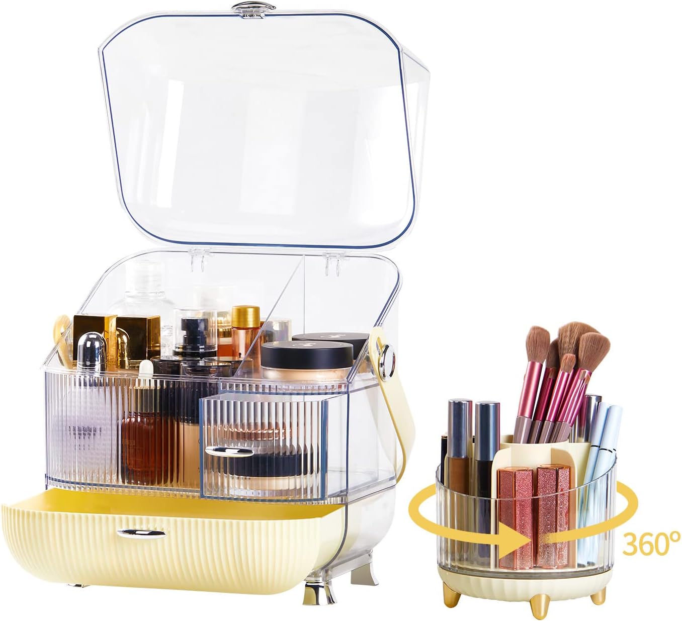 BNIFI preppy makeup organizer, large capacity bathroom