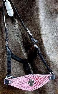 ProRider Horse Noseband Tack Bronc Leather Nylon HALTER Tiedown Lead Rope Cross 280219