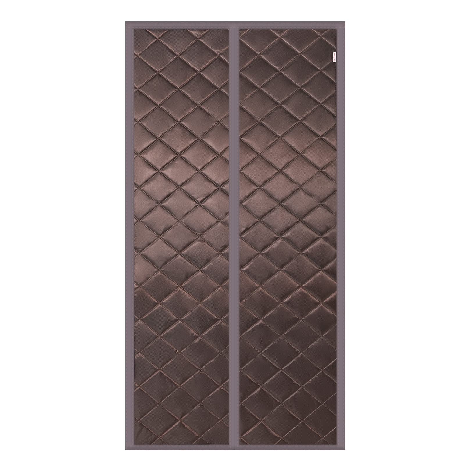 Rideau de séparation thermique 115x200 cm marron pour climatiseur