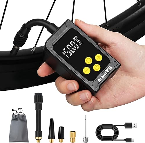 Compresor de aire portátil de 150 PSI para neumáticos de bicicleta, automóvil, motocicleta, pelotas deportivas, inflador de neumáticos eléctrico