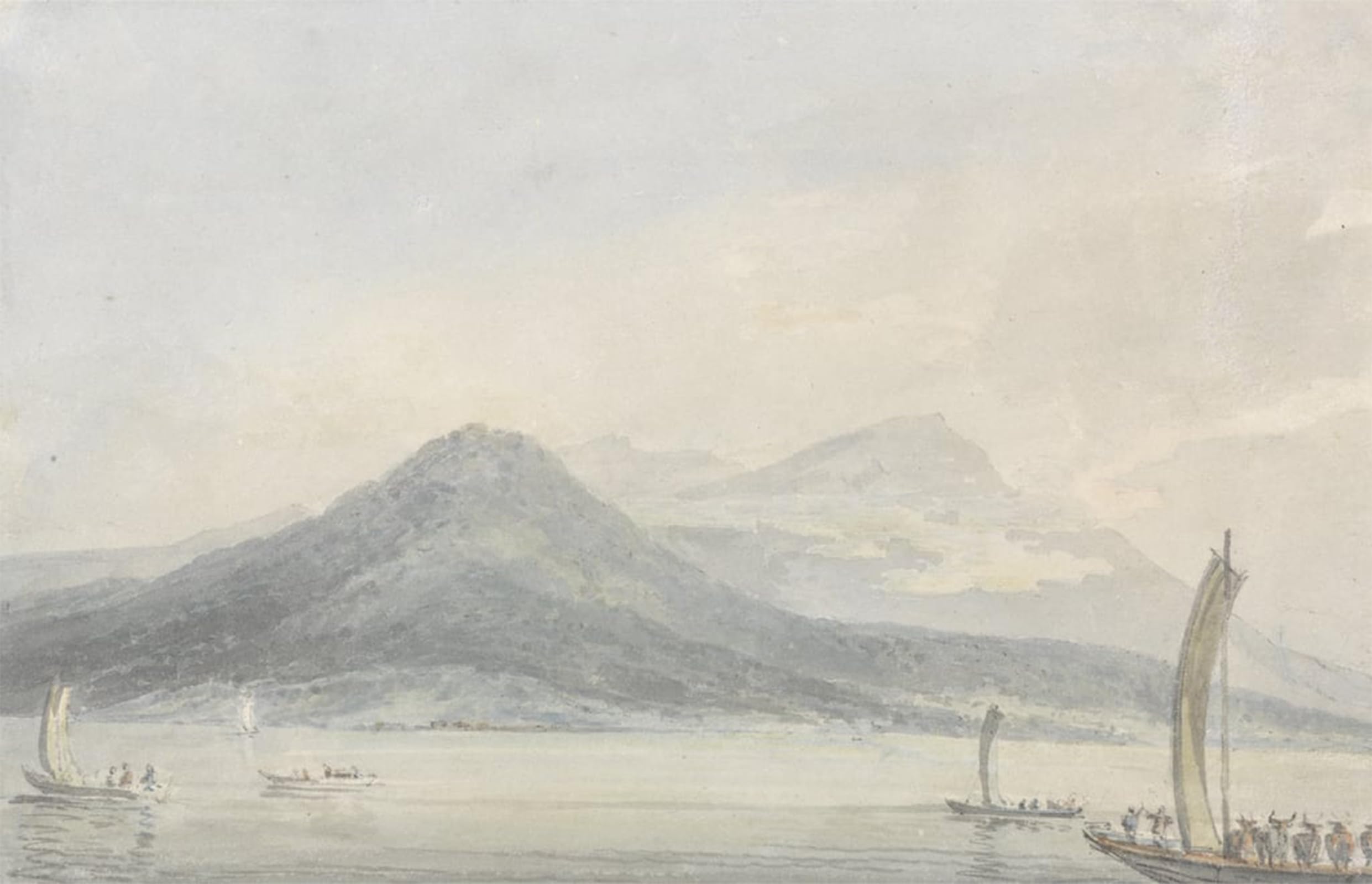 SERENDIPITP Vintage Picture Print on Canvas Wall Art Poster Lago Maggiore From Isola Borromena by Mallord William Turner Artwork Print Poster for Wall Decor 60x90cm