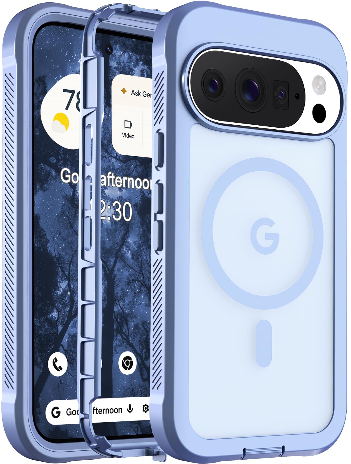 Magnetic for Google Pixel 10 Case&amp; Pixel 10 Pro Case 6.3"-Blue Purple