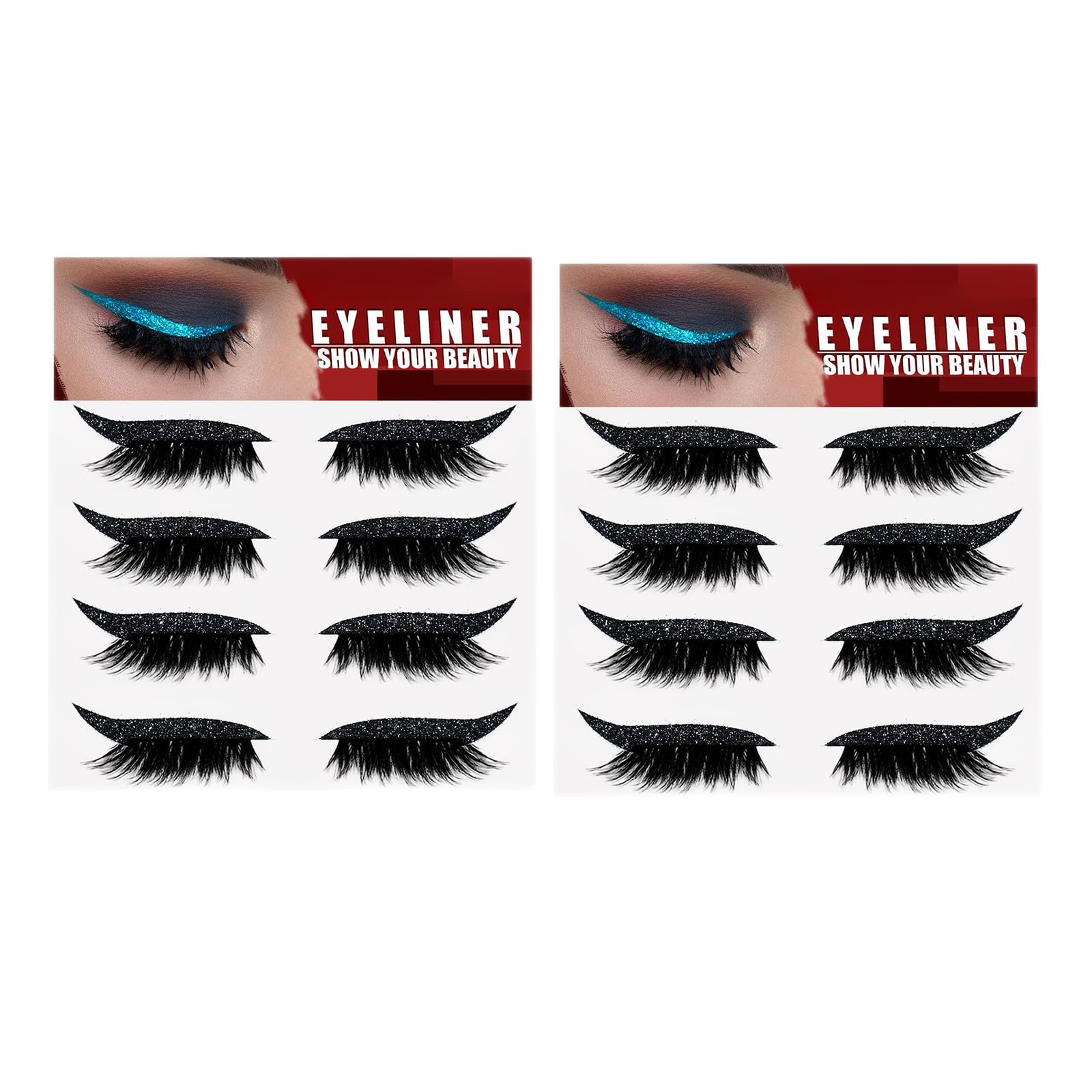 Ciglia Falsa Autoadesiva 4 Paia, Extension Ciglia Autoadesive Nessuna Colla, Ciglia Finte Autoadesive Riutilizzabili Senza Colla O Ciglia Da Eyeliner Ciglia