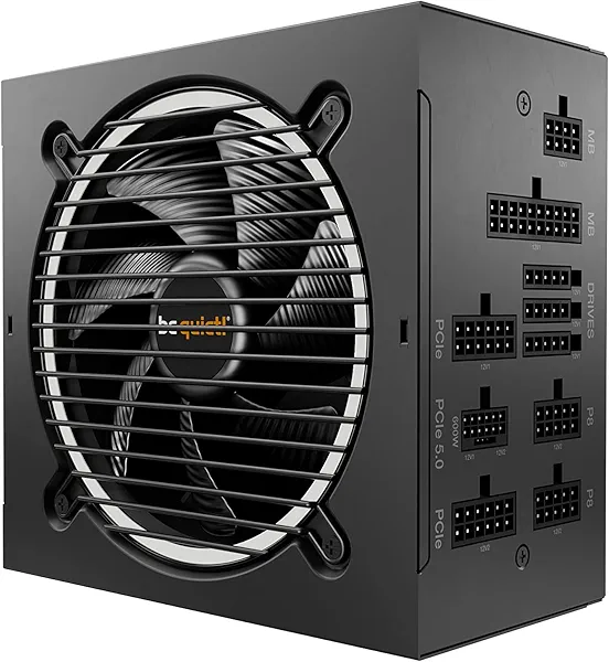 be quiet! Pure Power 12 M 1000W Modular Power Supply | 80 Plus® Gold | ATX 3.1 | PCIe 5.0 GPUs and 6+2 pin connectors | 12VHPWR Cable Included | Silent 120mm be quiet! Fan - BN506 I 10 Year Warranty