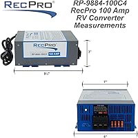 Vista 6 de RecPro Convertidor RV de 100 amperios Convertidor de potencia RV y cargador de batería Carga inteligente de 4 etapas 120 VCA a 12 VCC Rango