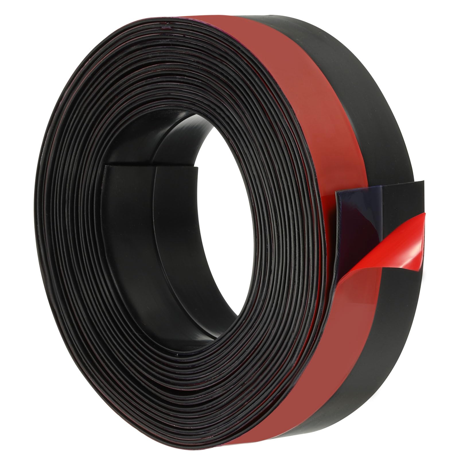 PATIKIL Silicone Weather Stripping, 20 ft x 3" Width, Black/Red, Windproof, Dustproof, Soundproof, Anti-collision, for Doors Windows