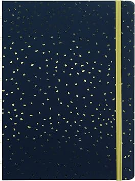 Filofax Refillable Notebook, A5 Size, Confetti Collection, 8.25" x 5.75", Charcoal B115117U