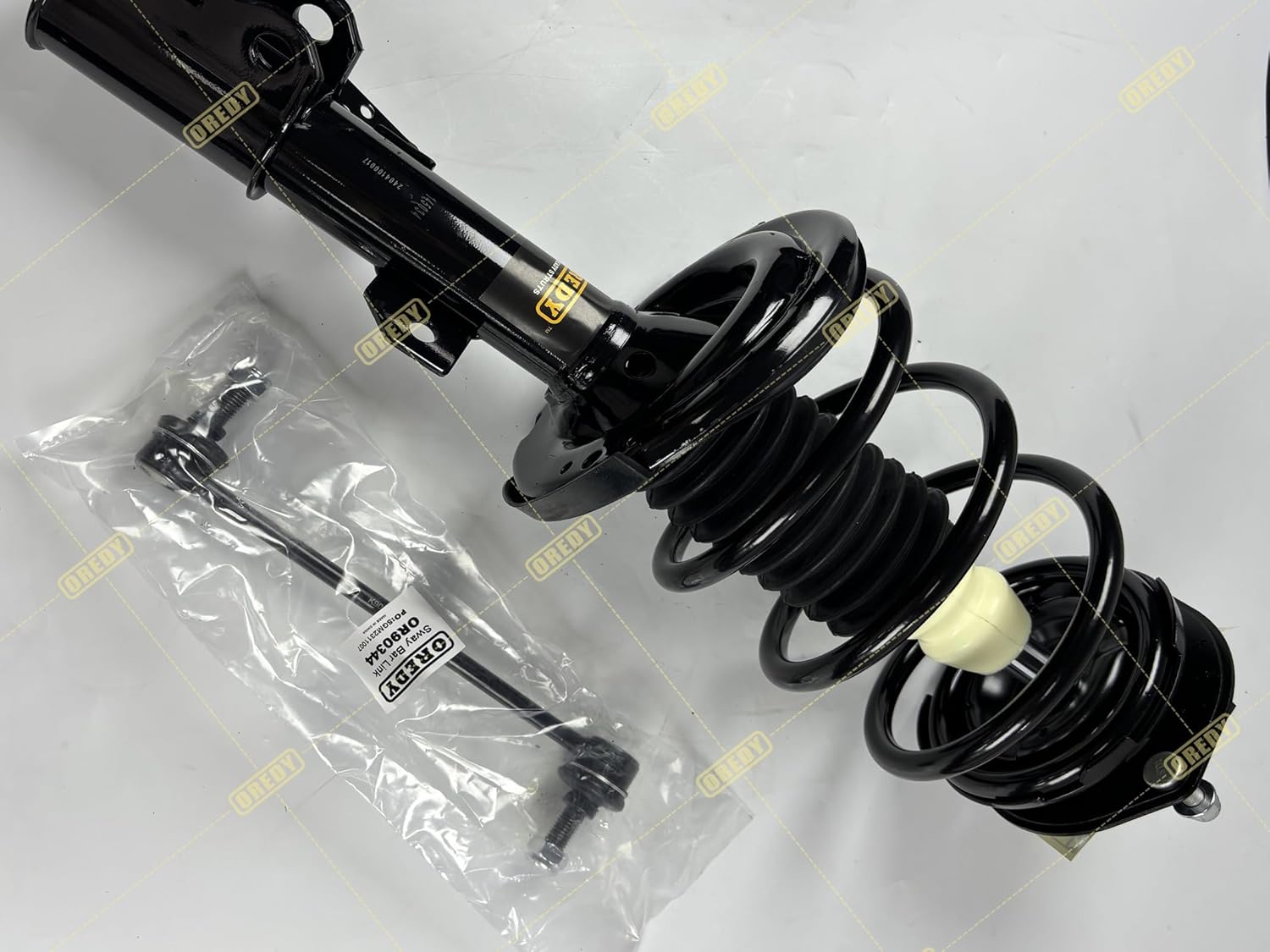 OREDY 2PC Front Left Strut & Sway Bar Link Kit for 2004 2005 2006 Toyota Camry/Solara Lexus ES330, Driver Side Replacement w/Coil Spring Assembly -172206 K90344