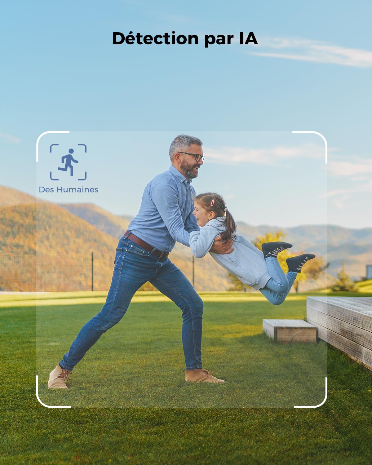 COCOCAM 24/7 AOV Camera Surveillance WiFi Exterieure sans Fil | 24/7 Enregistrement, Batterie 10000mAh Panneau Solaire 8W, 2K PTZ, Détection IA, Suivi par l'IA, Vision Nocturne 30 Mètres