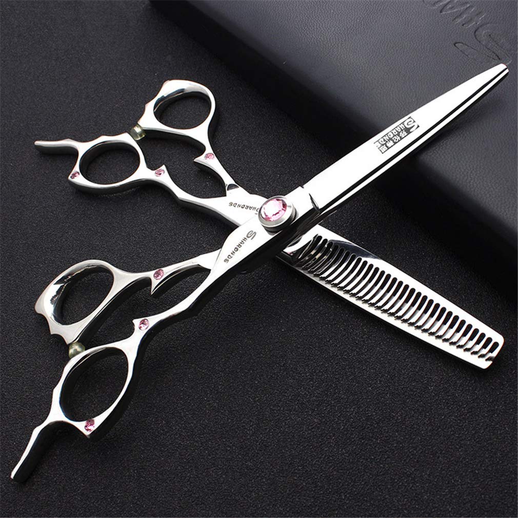 6,0-Zoll-Haar-Schere-Set, Profi Friseurschere 440C Edelstahl Styling-Werkzeug (Licht Und Sharp), Für Kinder, Frauen Und Männer,Blau