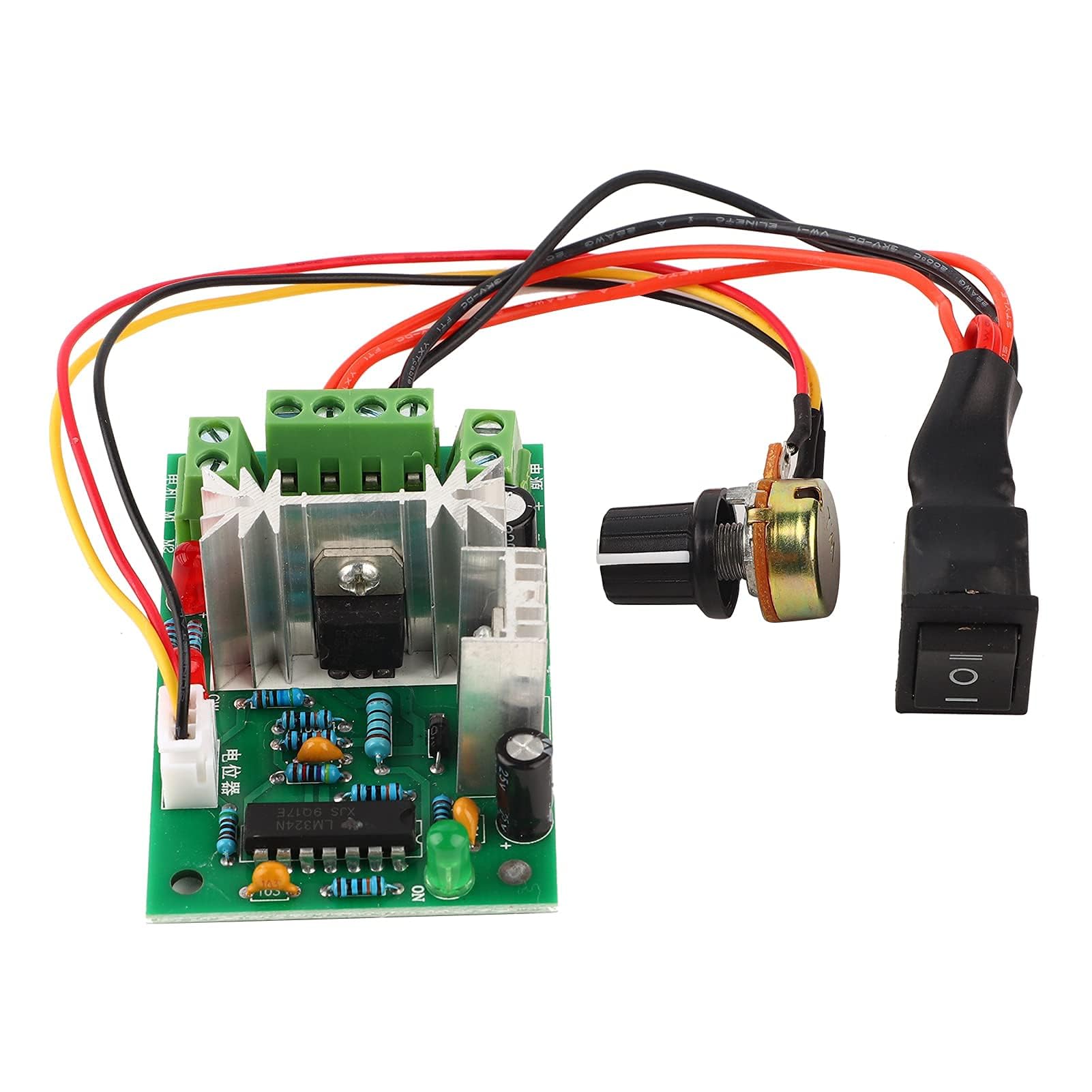 Controlador de velocidad PWM DC 5V-30V 6A 150W reversible con interruptor de marcha atrás