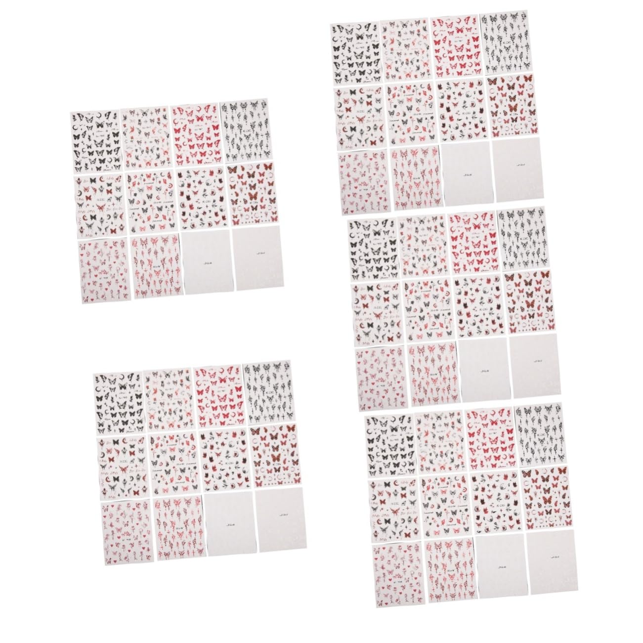5 Set Adesivo A Farfalla Scuro Gel Nail Stickers Gel Nails Stickers Adesivi Decorativi Unghie Foil Unghie Etichetta Carino Uv Adesivi Per Unghie Decalcomanie Per Unghie 12 Fogli*5