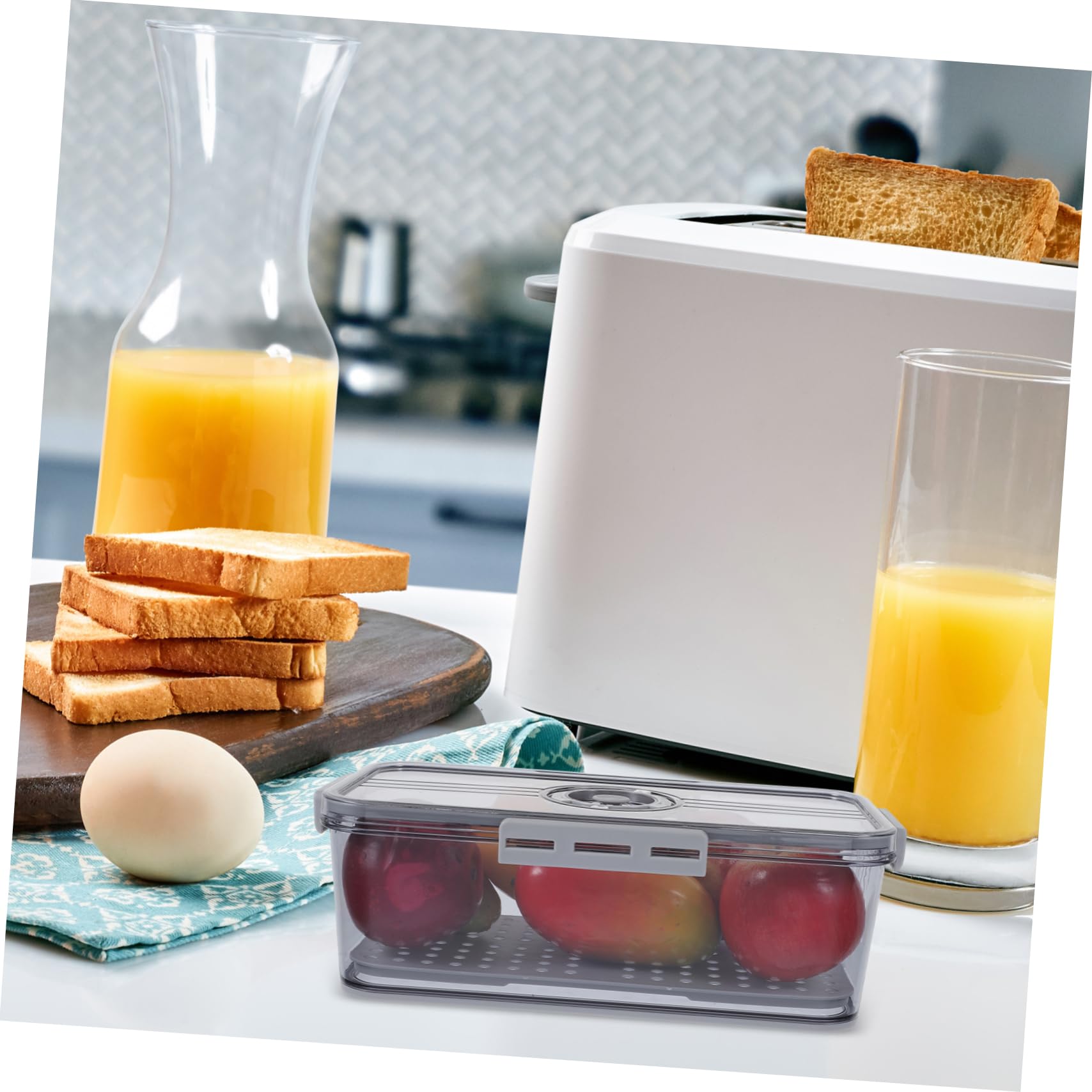 SOLUSTRE Organizador De Refrigerador Contenedores Herméticos De Almacenamiento De Cocina De Contenedor De Alimentos