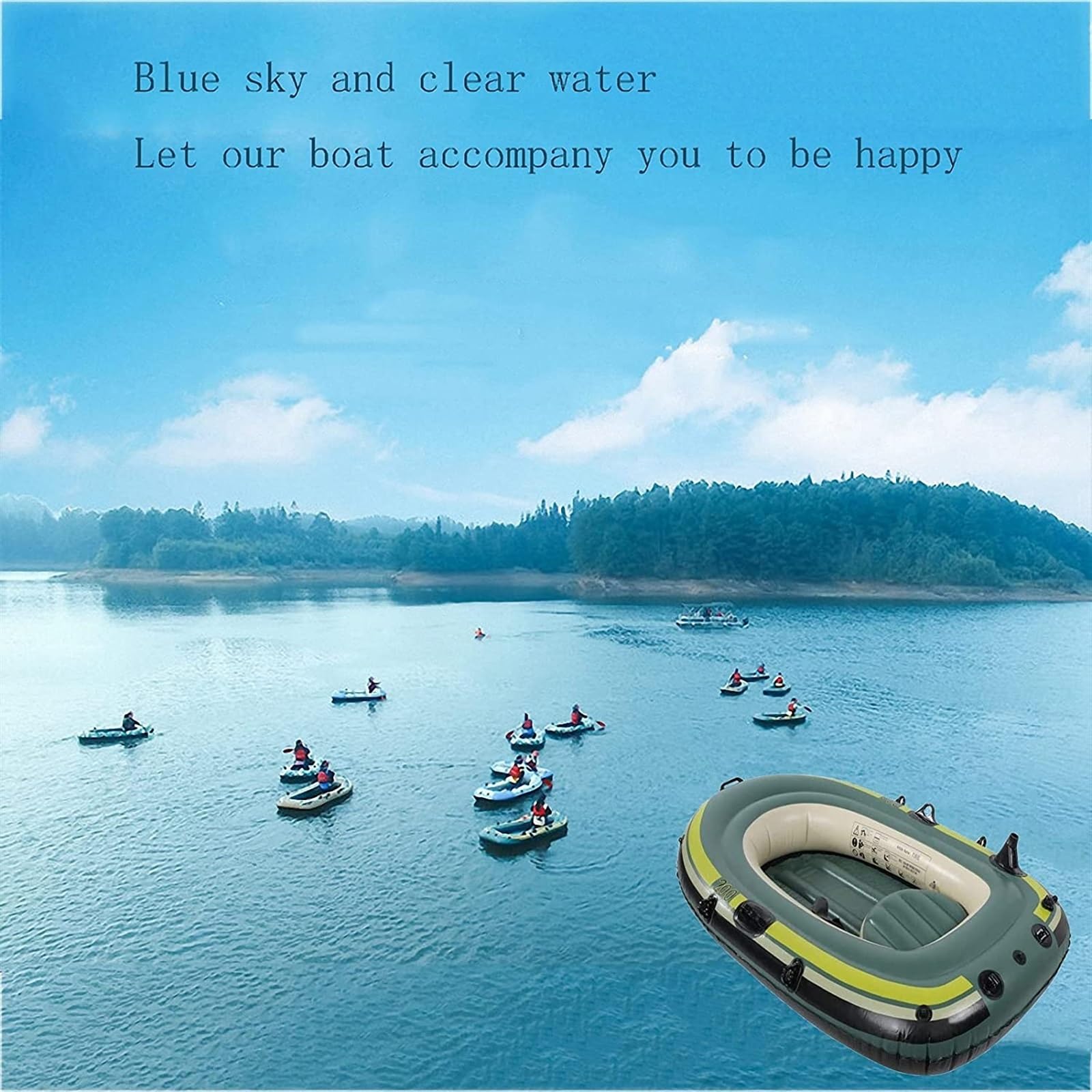 ELzEy Kayak Inflable Barco de Pesca Kayak Kayak Inflable Doble Barco de plástico Kayak Barco de Pesca Barco Inflable Barco de Goma
